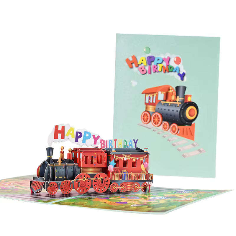 Carte Pop-Up 3D pour anniversaire, carte de vœux avec enveloppe, faite à la main