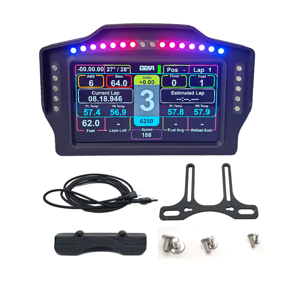 Tableau de bord USB Simracing Games de 7 pouces, affichage de la vitesse des instruments multifoncti