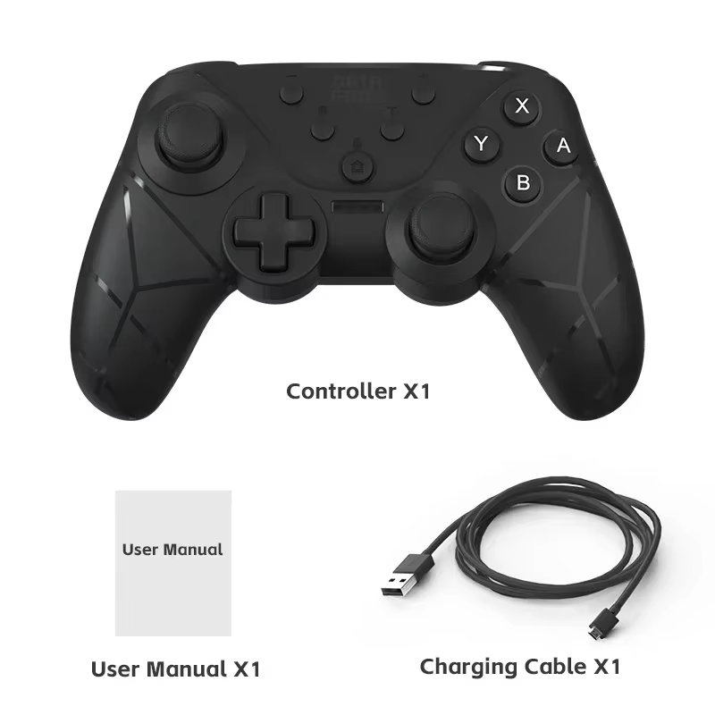 DATA FROG Manette de jeu légère avec fonction NFC Turbo Burst, contrôleur à double moteur vibrant po