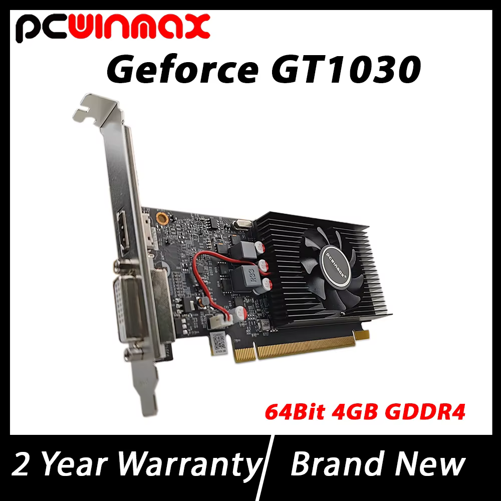 PCWINMAX-Carte graphique GT1030 Geforce ight1030, 4 Go DDR4, 64 bits, pour ordinateur de bureau
