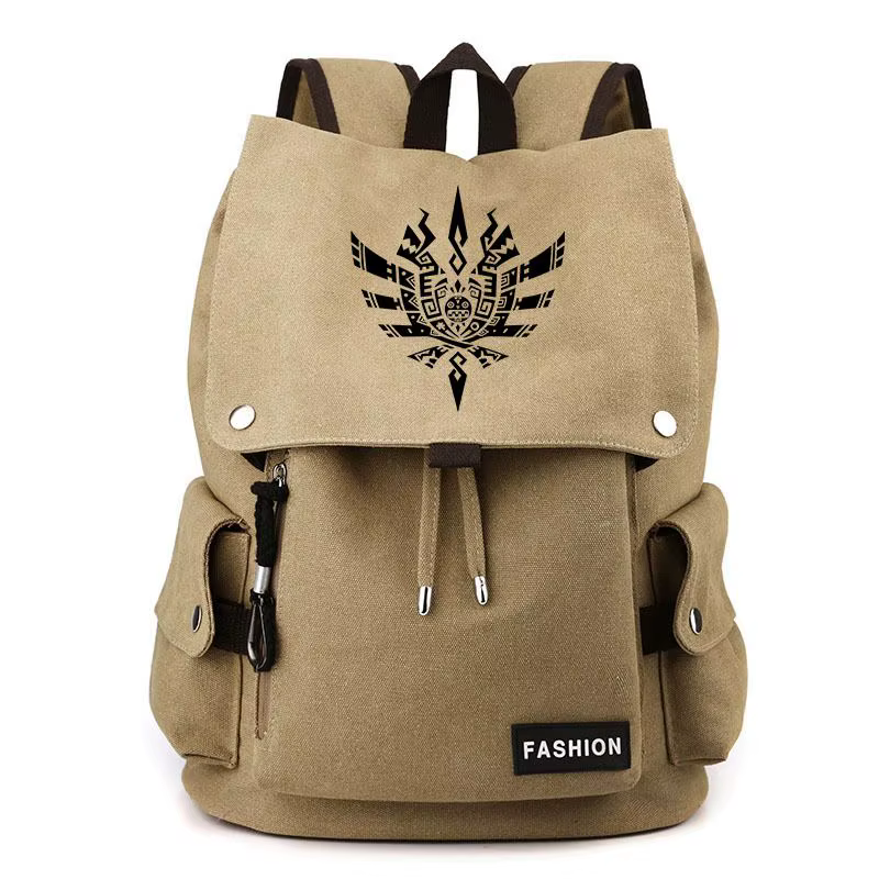 Monster Hunter Wilds Felyne Rathian Nergigante Game Merchandise sac à dos bidimensionnel pour hommes