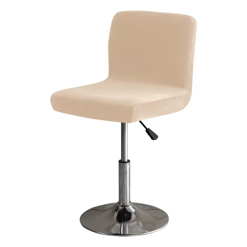 Housse de chaise de tabouret de Bar en velours épais, couleur unie, housses de chaise rotatives en p