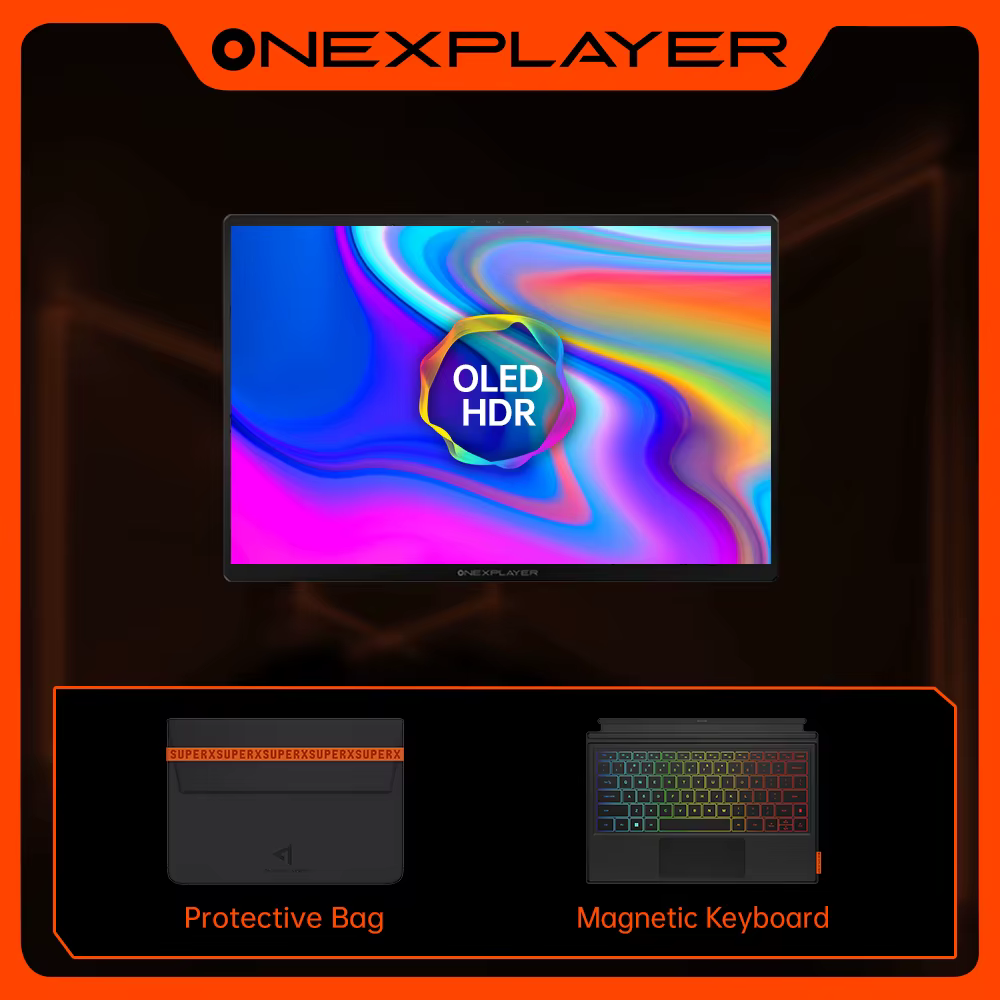 Ordinateur portable tablette 2-en-1 OneXPlayer Super V 14 pouces 2.8K OLED 120Hz Intel Core Ultra X7