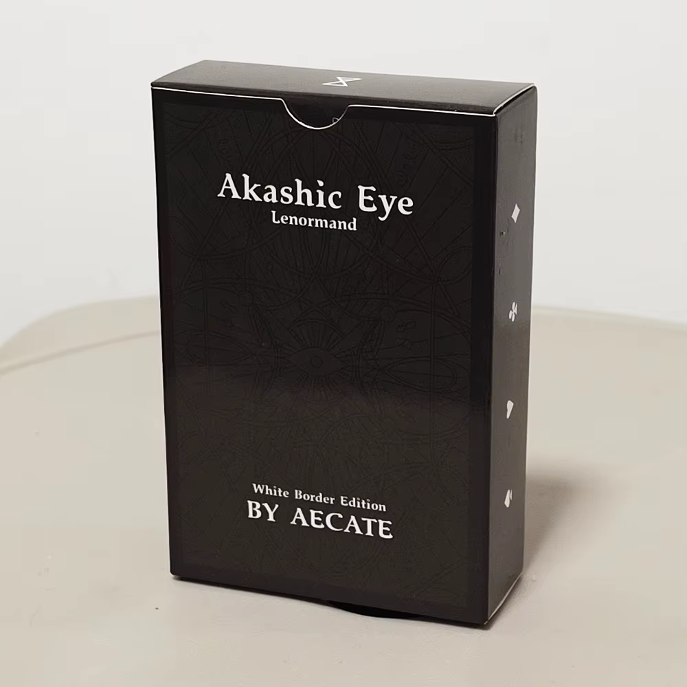 Cartes Oracle illustrées modernes 9*6cm Akashic Eye Lenormand : Ensemble de divination de 61 cartes