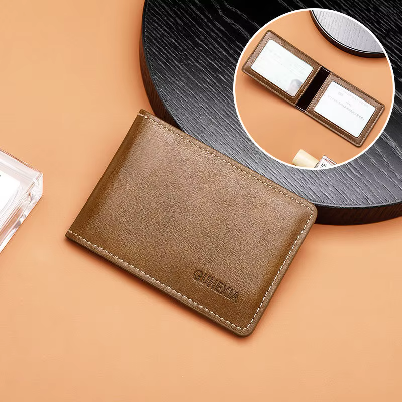 Porte-monnaie minimaliste pour hommes, portefeuille multifonction, étui pour carte d'identité, porte
