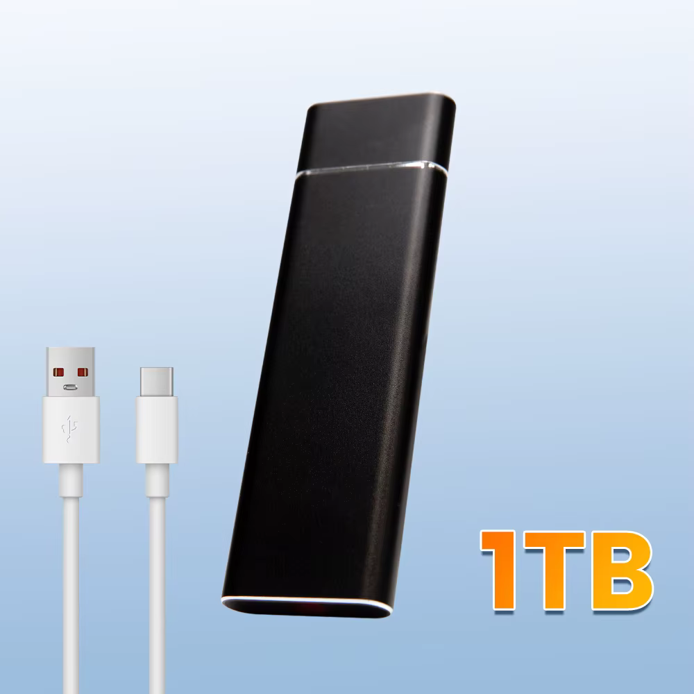 SSD externe portable 2 To USB-C – Disque SSD compact, grande capacité, haute performance, idéal pour