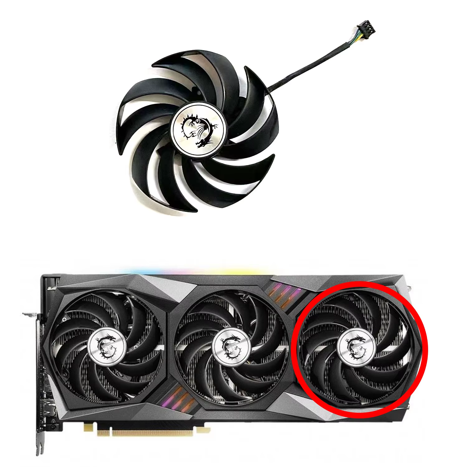 PLD09210B12HH PLD09210S12HH 90MM Compatible avec MSI Geforce RTX3080 3080Ti RTX3060 3060 Ti 3070 308