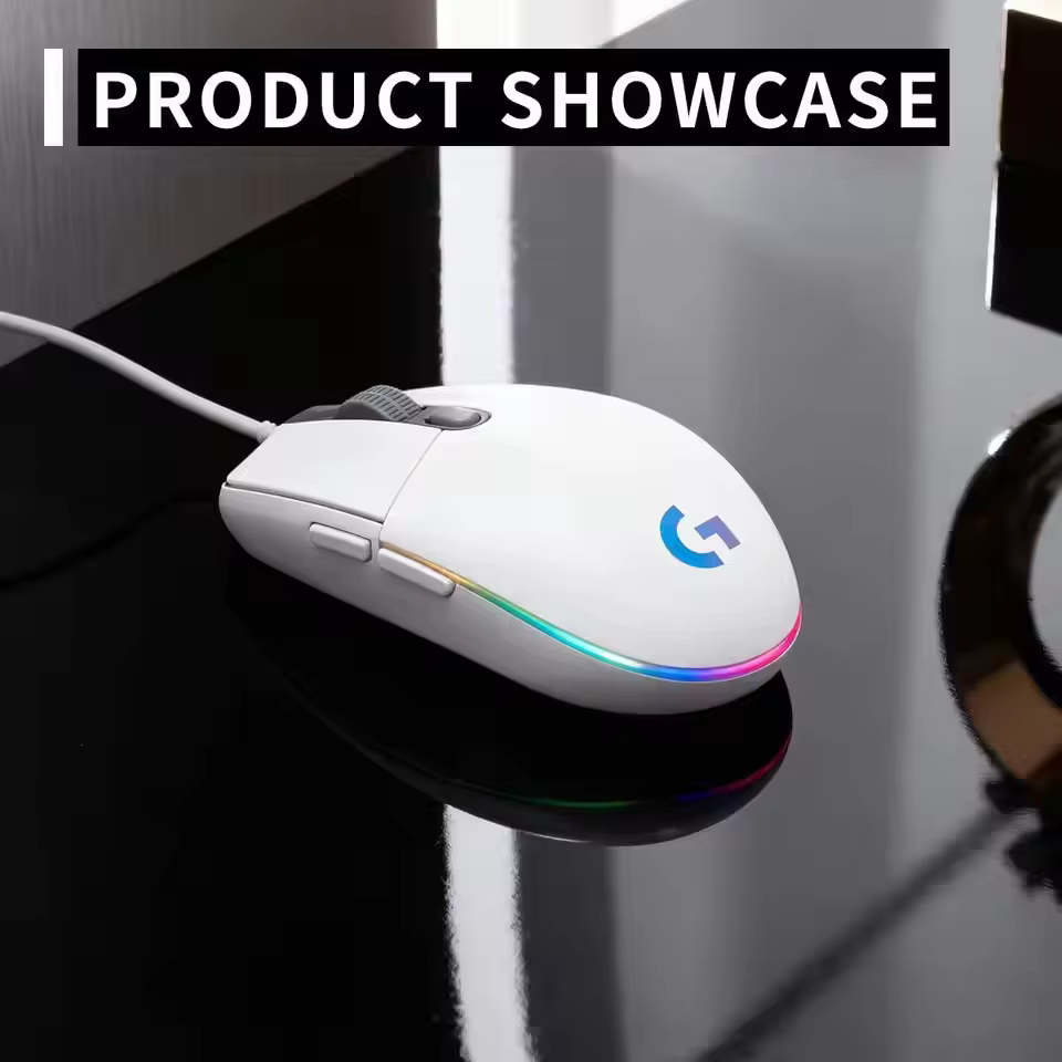 Souris de jeu filaire Logitech G102 LIGHTSYNC RGB 8000 DPI 6 boutons programmables pour PC portable 