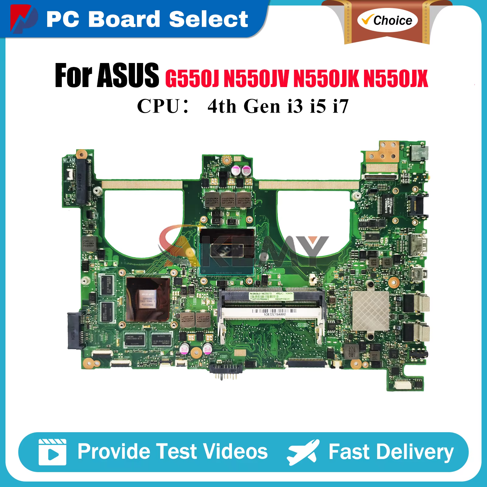 N550JV carte mère d'ordinateur portable pour ASUS ROG G550J N550J N550JV N550JX N550JK carte mère po