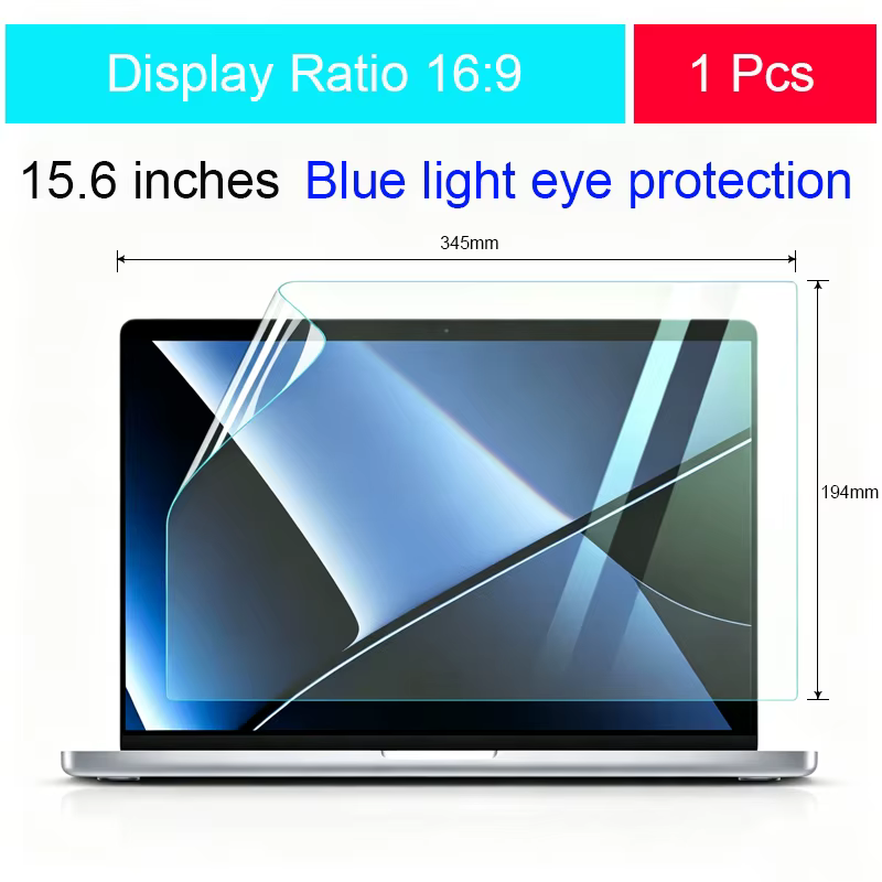 Film de protection anti-lumière bleue pour ordinateur portable, film d'écran haute définition, 14.6/