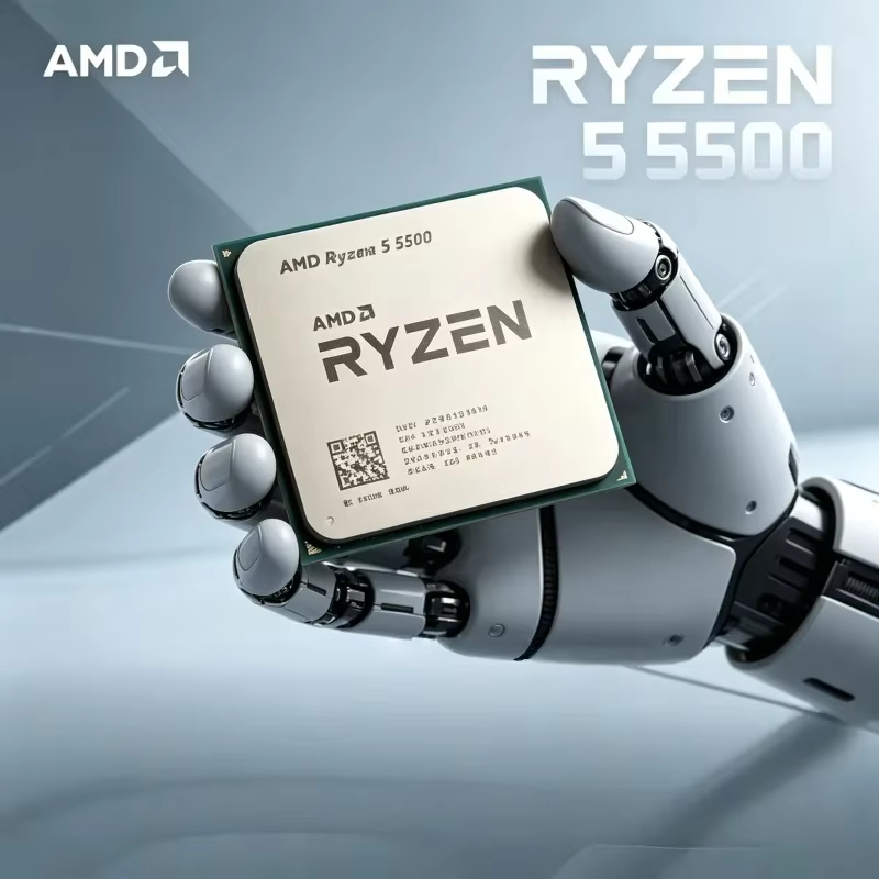 Processeur AMD Ryzen 5 5500 6 cœurs 12 threads 4,2 GHz débloqué, socket AM4, composant de bureau pou