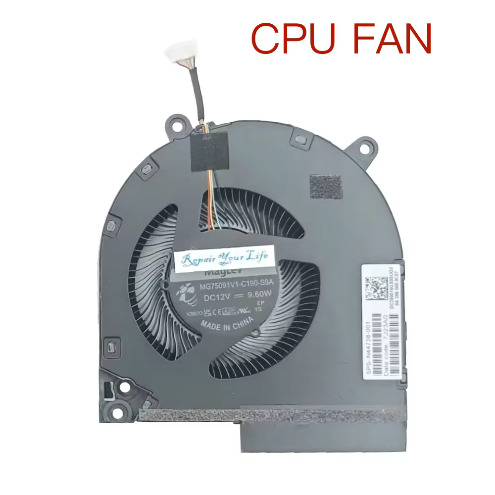 Ventilateur de refroidissement CPU GPU pour ordinateur portable de jeu HP Victus 16-R TPN C169 N4473