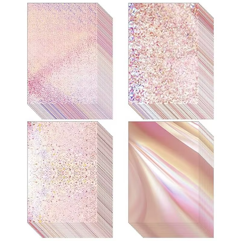 BSEVB-20 feuilles de carton holographique de 8,5 x 11 pouces, qualité métallique 250G, parfaites pou
