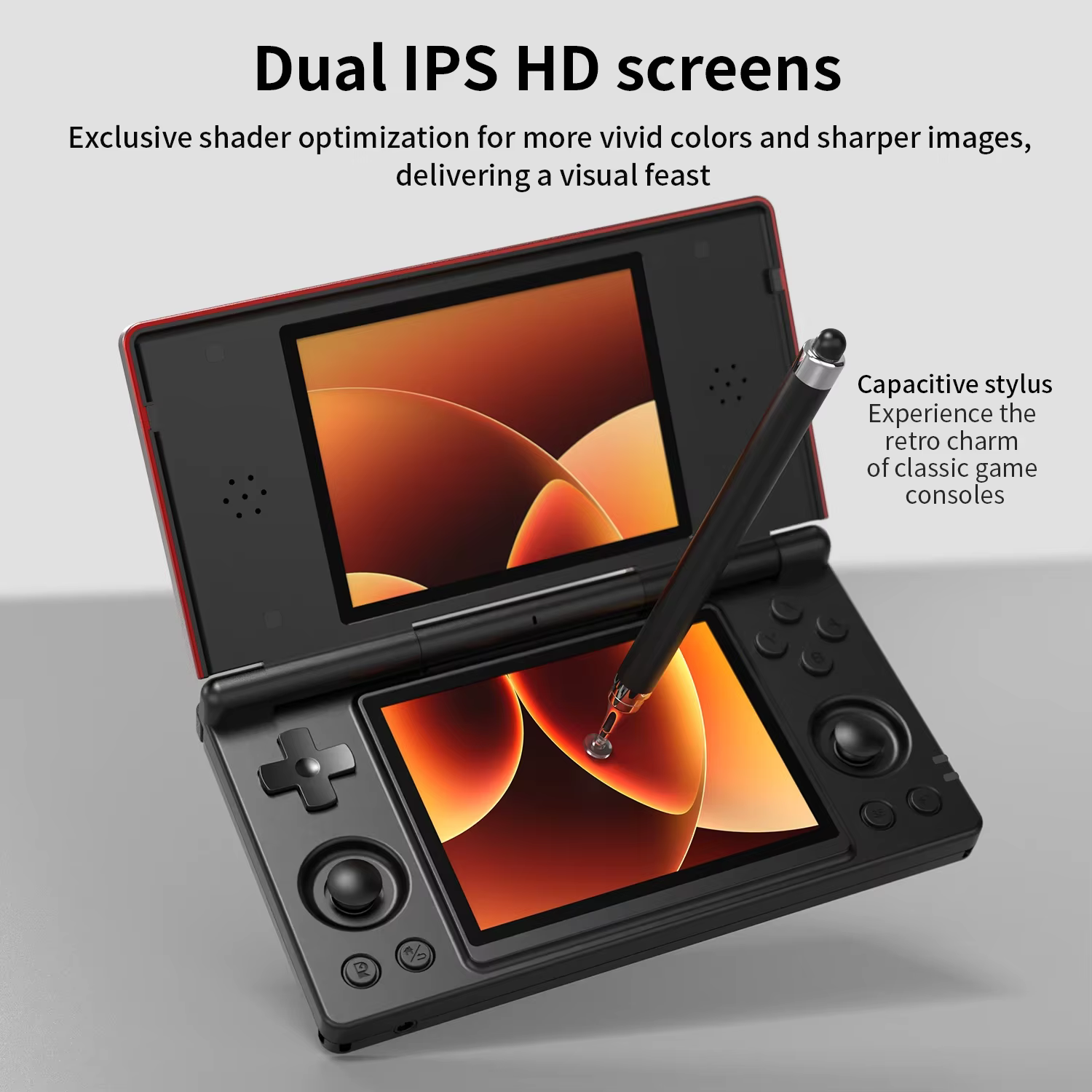 Anbernic – Console de jeu portable RG DS, double écran IPS 4.0, Android 14, double application, Cons