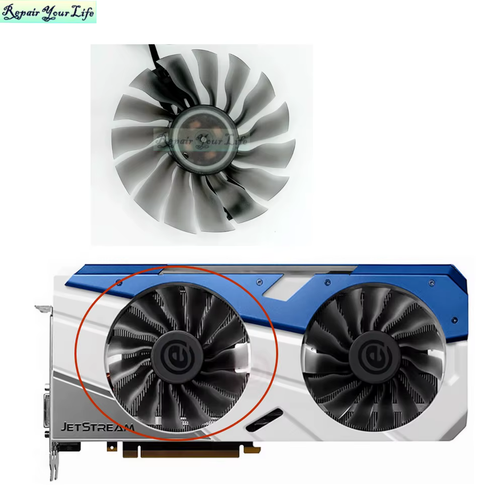 Ventilateur de carte vidéo, 95mm, VGA/GPU, pour Palit EMTek GTX1080Ti GTX 1080Ti JetStream, ventilat
