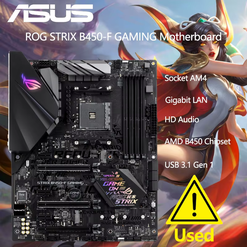 ASUS ROG Strix B450-F Gaming Carte mère (ATX) AMD Ryzen 2 AM4 DDR4 DP HDMI M.2 USB 3.1 Gen2 B450