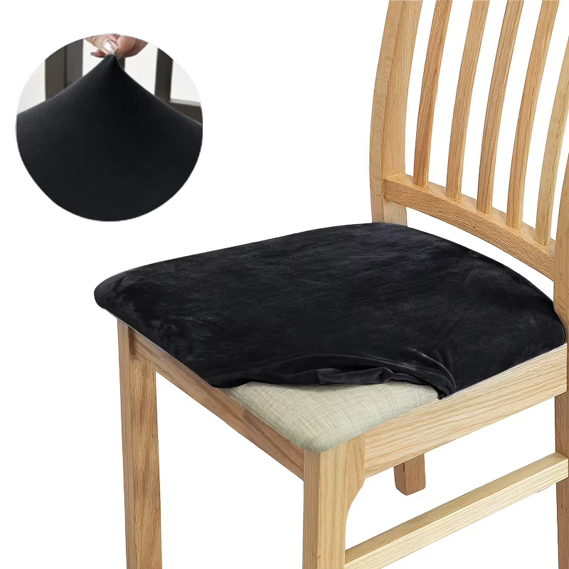 Housses de coussin de chaise en velours, très extensibles, pour salle à manger, salon, siège de chai