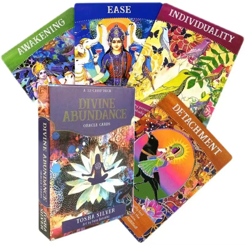 Abondance divine Oracle Deck explication anglaise Oracle Tarot carte pour Divination destin débutant