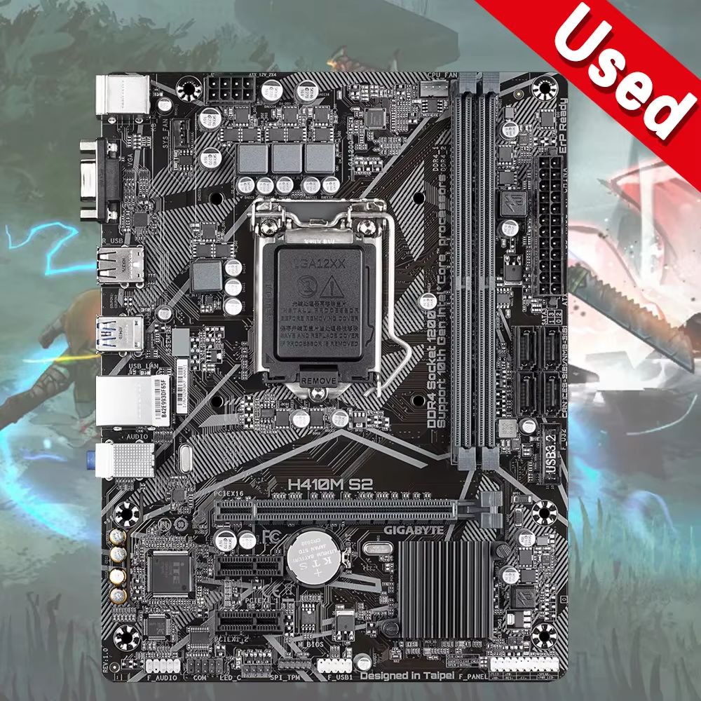 GIGABYTE H410M S2 carte mère Intel H410 Socket 1200 DDR4 mATX VGA Core USB 3.2 carte mère