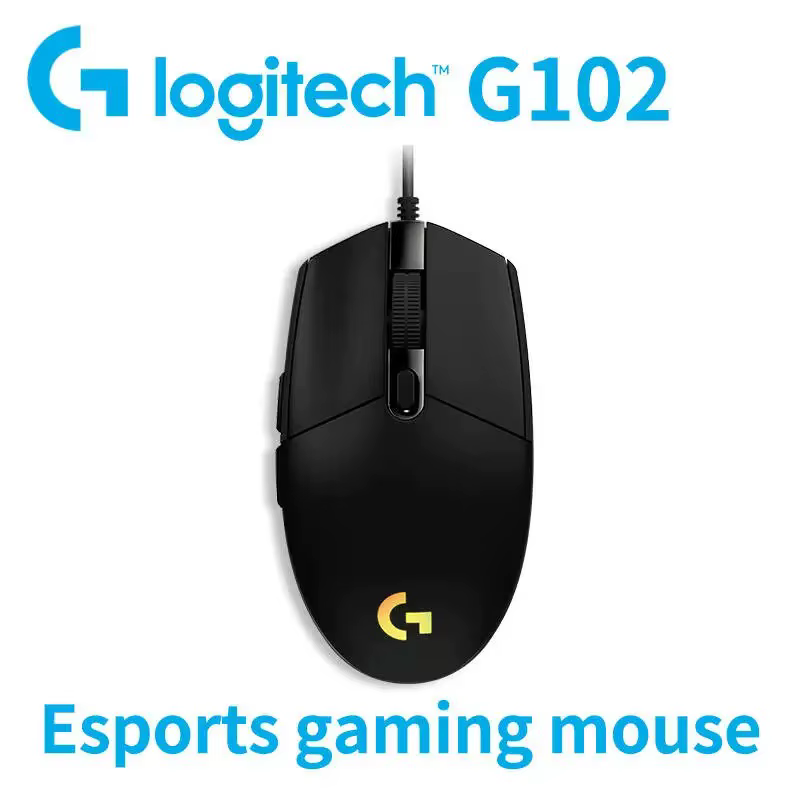 Souris de jeu sans fil Logitech G102/G203, faible latence, longue autonomie, légère, double usage po