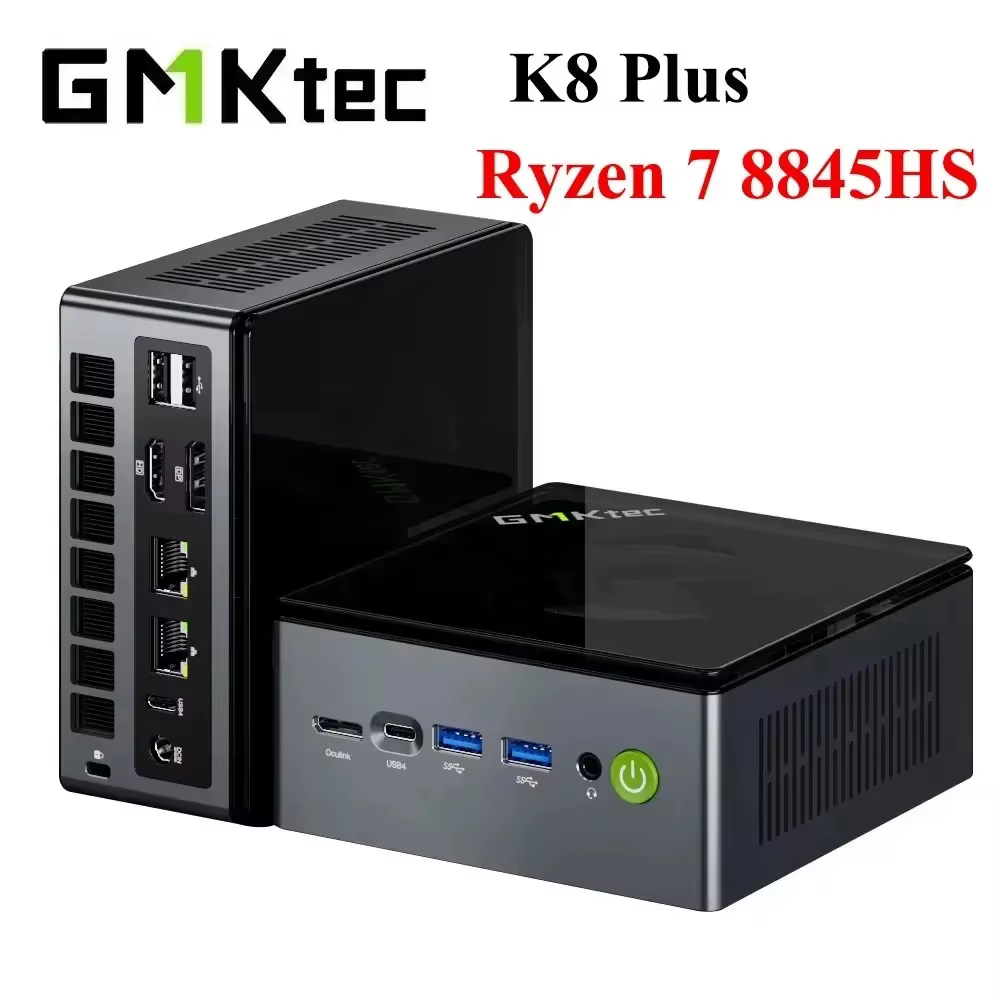 Mini PC GMKtec K8 PLUS, Windows 11 Pro, DDR5 5600Mhz (jusqu'à 96 Go), PCIe4.0 Nvme SSD, WIFI6, BT5.2
