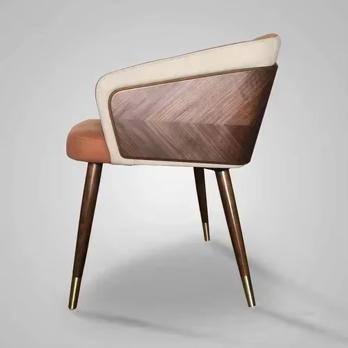 Chaises de salle à manger modernes de luxe, fauteuil à dossier en bois, chaise de salon minimaliste,