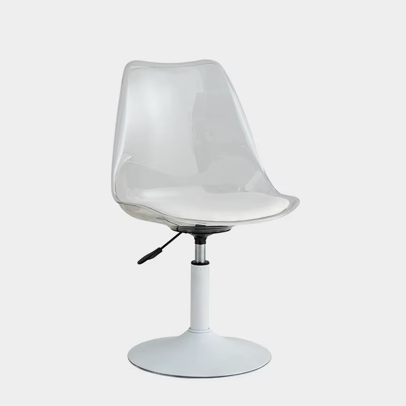 Chaise d'ordinateur transparente, tabouret de coiffeuse confortable pour famille, banc de caisse de