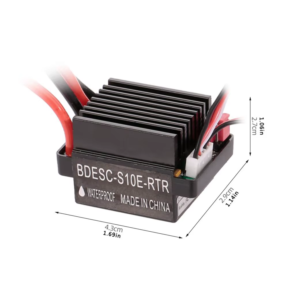 Contrôleur de vitesse électrique ESC brossé étanche 5V/2A BEC 320A 2-3S, adapté à la voiture RC à l'