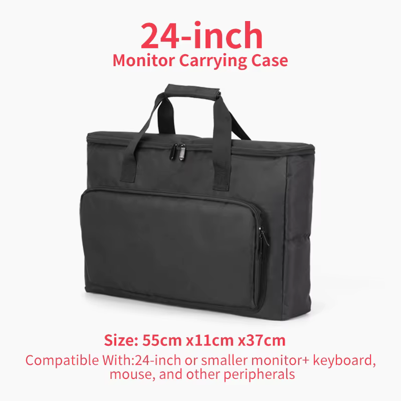 Étui de transport pour moniteur PC, sac de voyage portable antichoc, imperméable et rembourré pour é