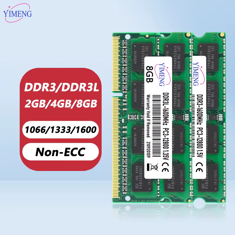 Mémoire RAM pour ordinateur portable DDR3 DDR3L 4 Go 8 Go PC3 1.5V PC3L 1.35V 1333 1600 1866 MHz SOD