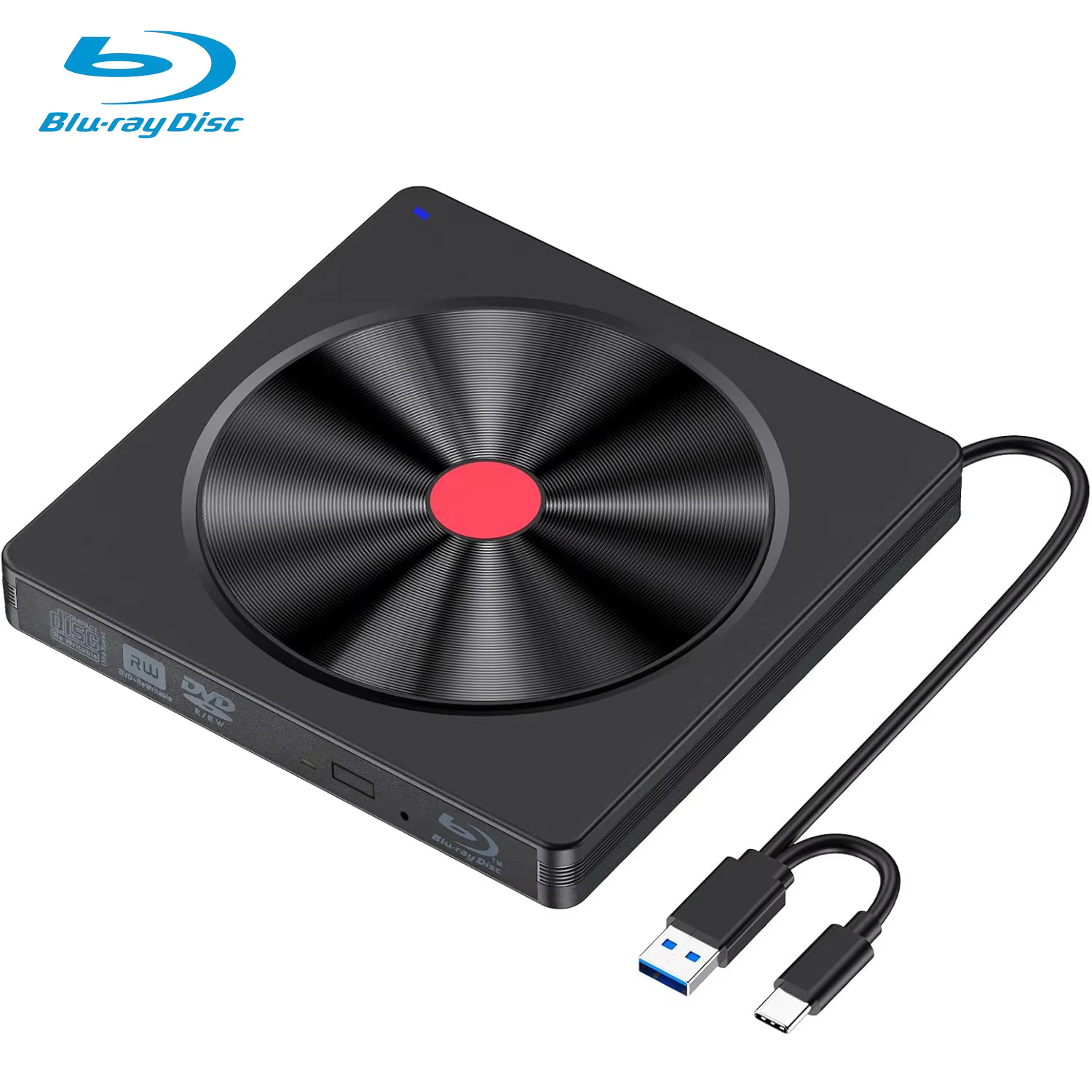 Lecteur Blu-ray externe, lecteur BD USB 3.0 et type-c, graveur DVD/CD – Lecteur Blu-ray portable pou