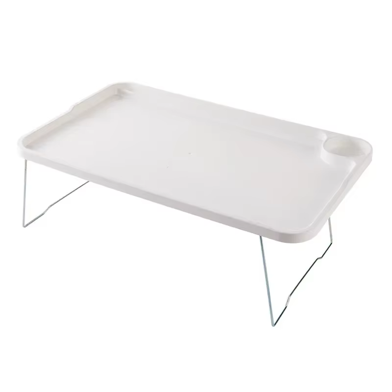 Table de lit pliante pour ordinateur portable, avec porte-gobelet, pour dortoir d'étudiants, plateau