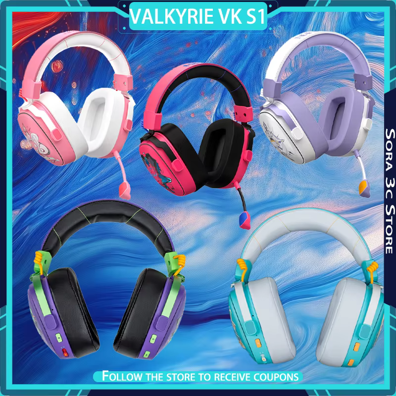 VALKYRIE VK S1 casque de jeu sans fil Triple Mode Microphone détachable 15ms Ultra-faible latence ca