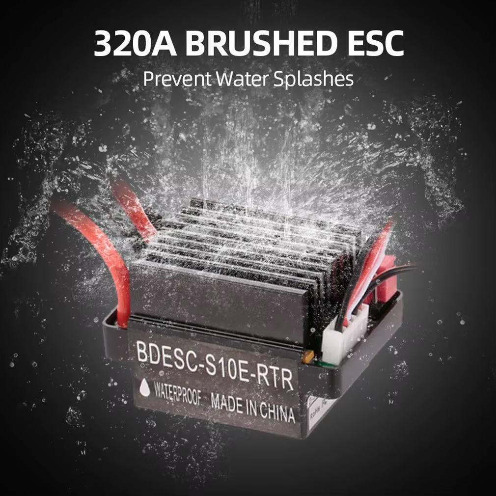 Contrôleur de vitesse électrique ESC brossé étanche 5V/2A BEC 320A 2-3S, adapté à la voiture RC à l'
