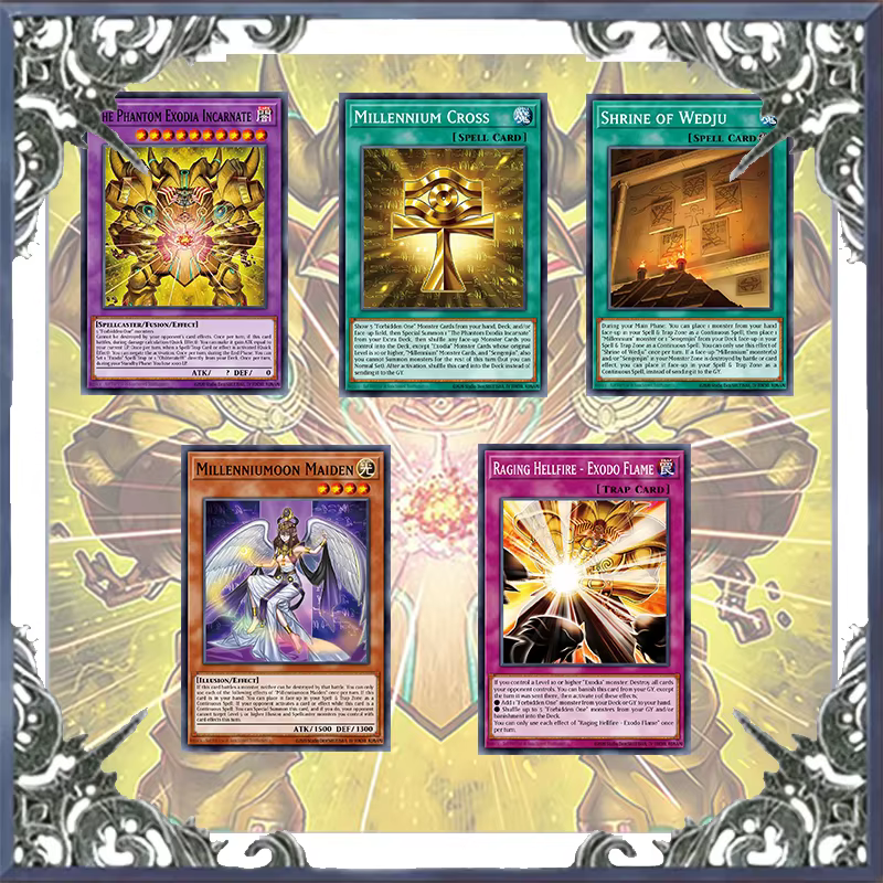 70 pièces millénaire Yugioh jeu de cartes pont facile jouer pas Original maître Duel bricolage pont