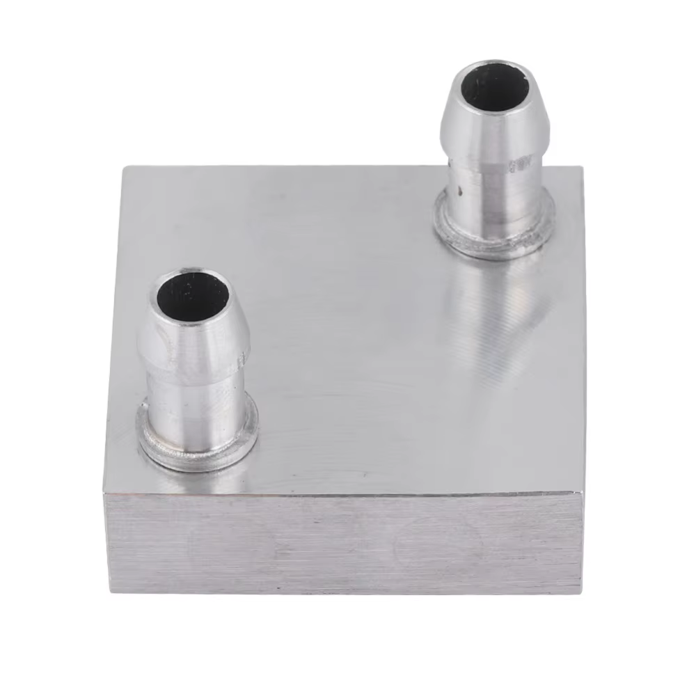 Bloc de refroidissement à eau 40x40mm haute performance, faible restriction, en aluminium, avec buse