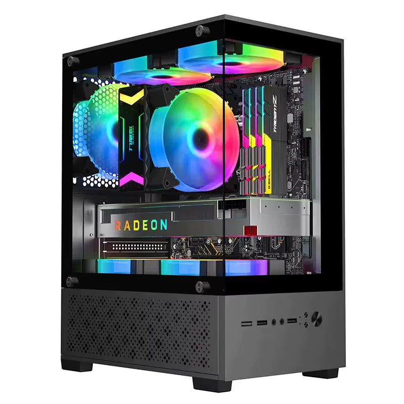 X2 boîtier d'ordinateur M-ATX Mini-ITX carte mère vue sur la mer côté de la pièce châssis de bureau