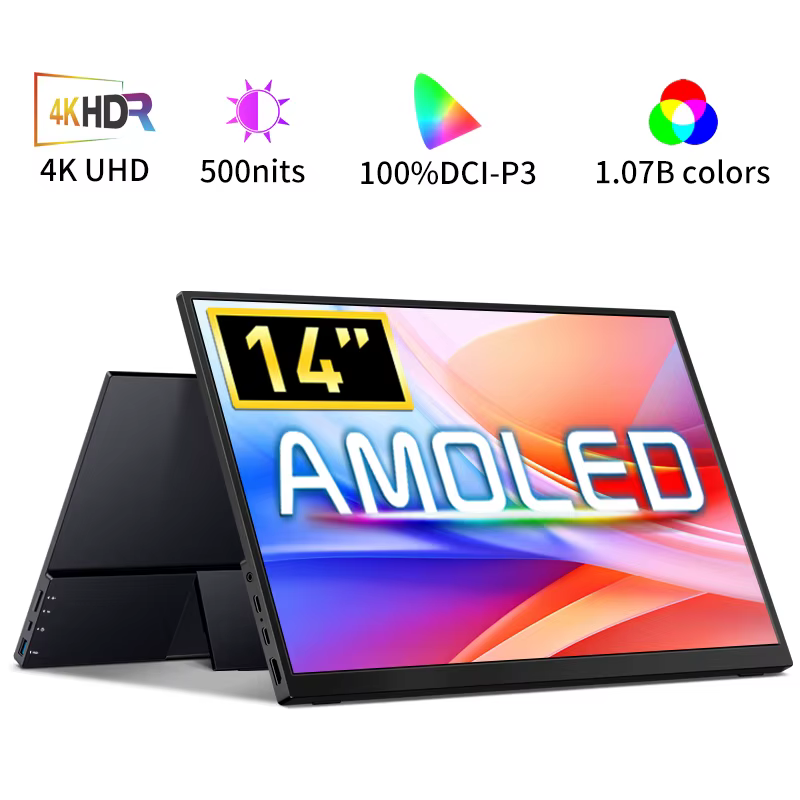 Moniteur Portable OLED 14 pouces, 4K, 16:10, 3840x2400p, 500Nits, USB-C, Compatible HDMI, pour PS5, 