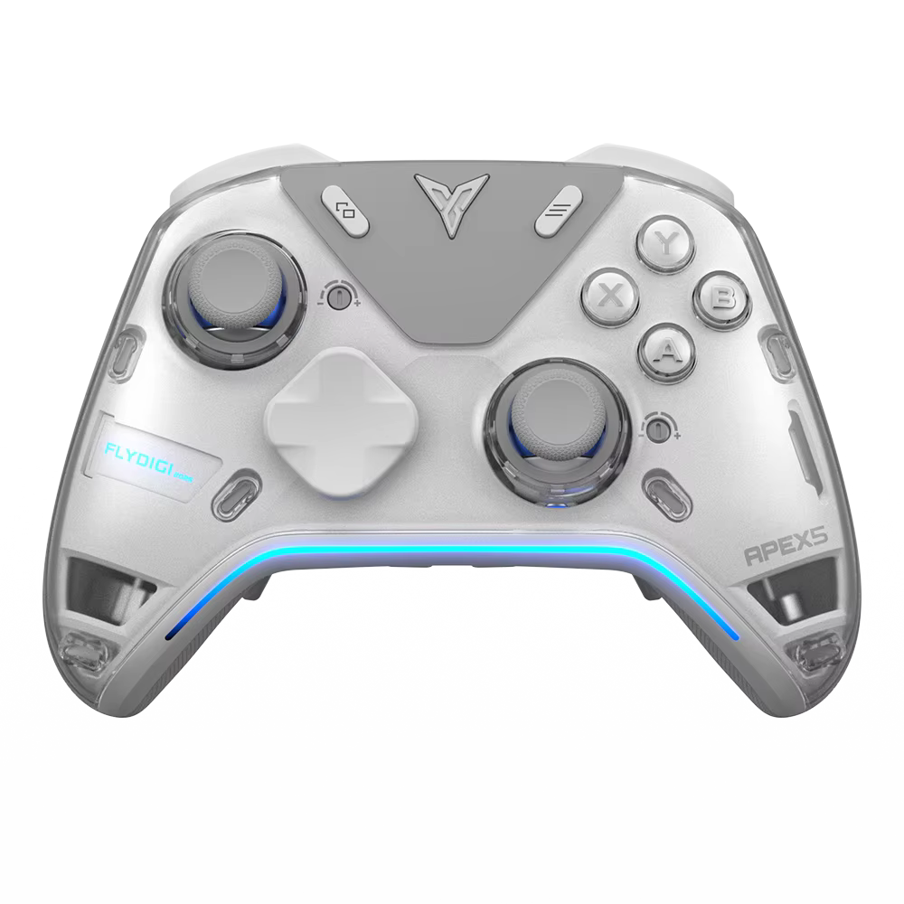 Manette de jeu sans fil Flydigi Apex 5 avec retour de force et commutateur tri-mode pour PC, Switch,