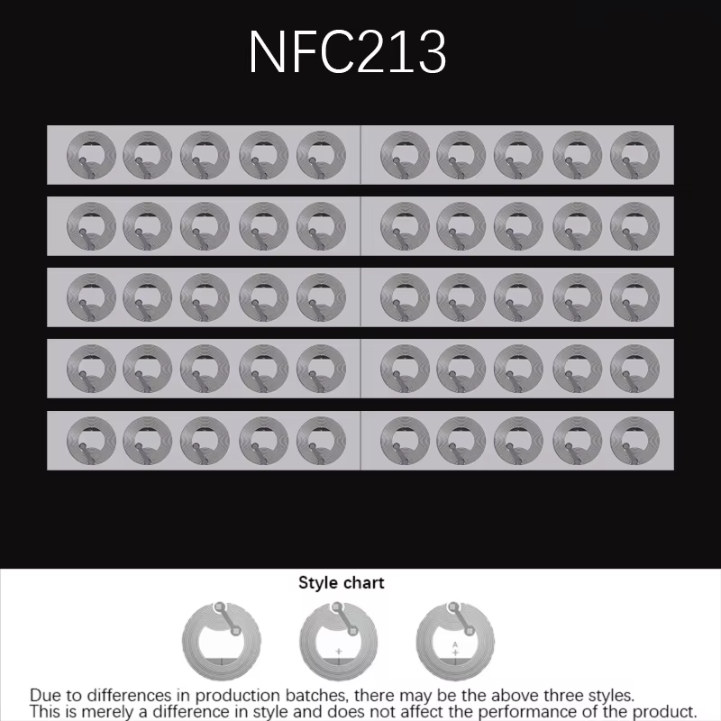 Étiquette électronique NFC 215 pour téléphone portable, carte blanche NFC, carte ronde Ntag, carte d