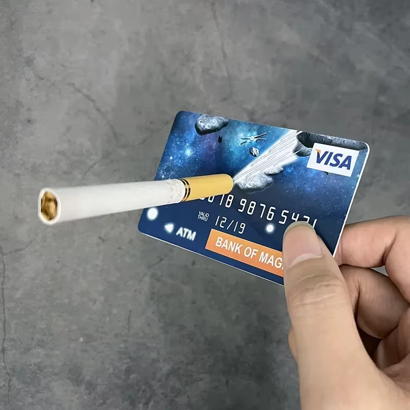 TelekinetiCredit tours de magie carte de crédit Cigarettes flottantes suspension carte Magia gros pl