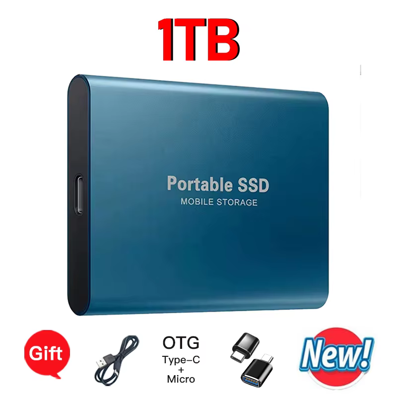 Disque dur externe SSD haute vitesse 1 To/2 To pour ordinateur portable/ordinateur de bureau/Mac - N