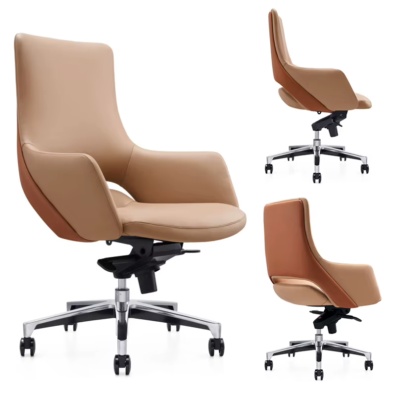 Chaise de bureau moderne en cuir PU, Design ergonomique, haut de gamme, ascenseur exécutif, pivotant