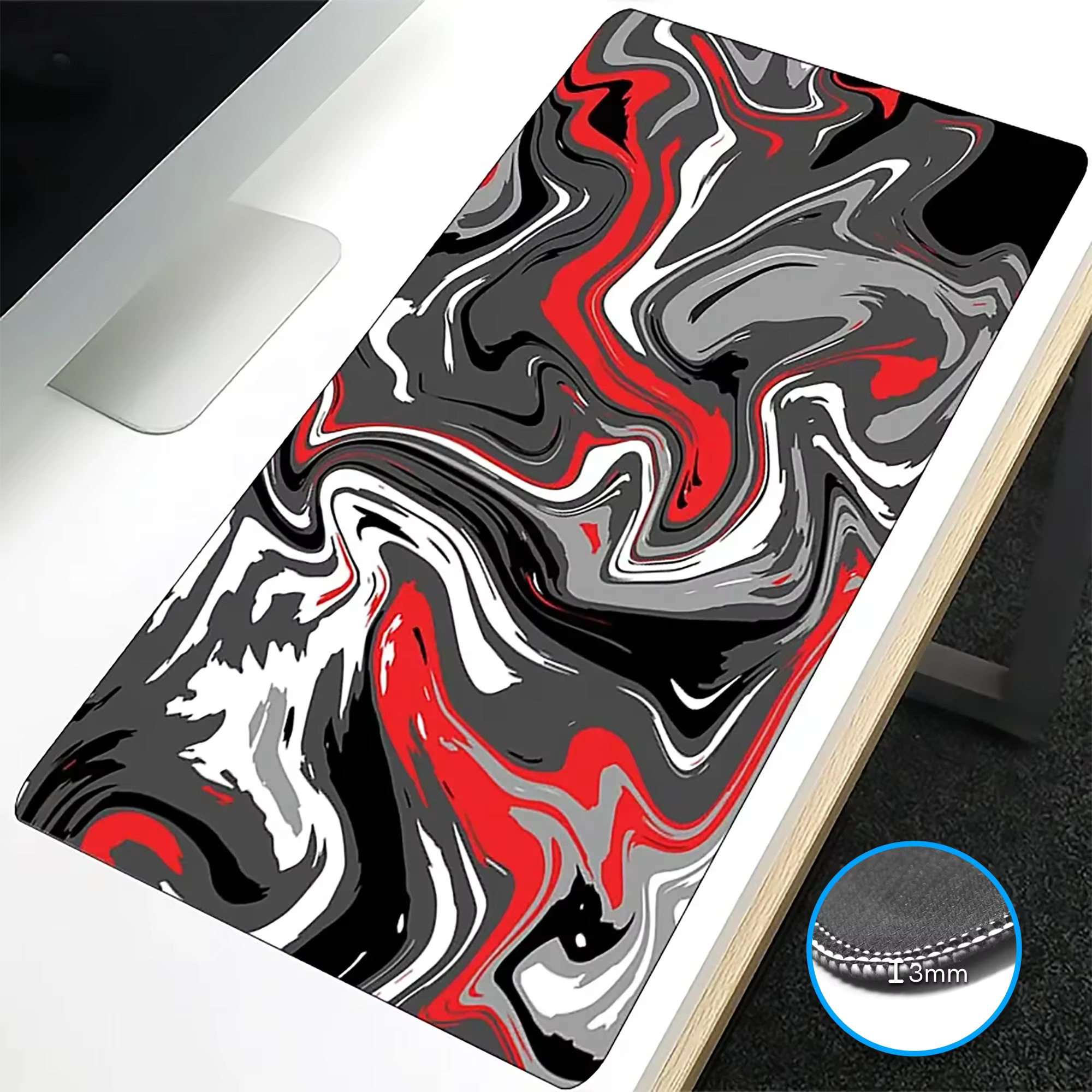 Grand tapis de souris VIKAMA, motif Grande Vague de Kanagawa, tapis de bureau antidérapant pour le b