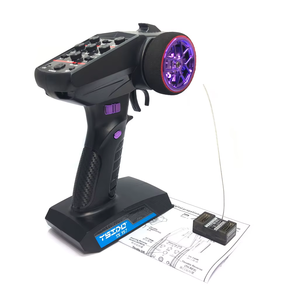 YSIDO 2.4G YS7 7CH télécommande transmetteur Radio numérique avec récepteur pour 1/10 1/8 contrôleur