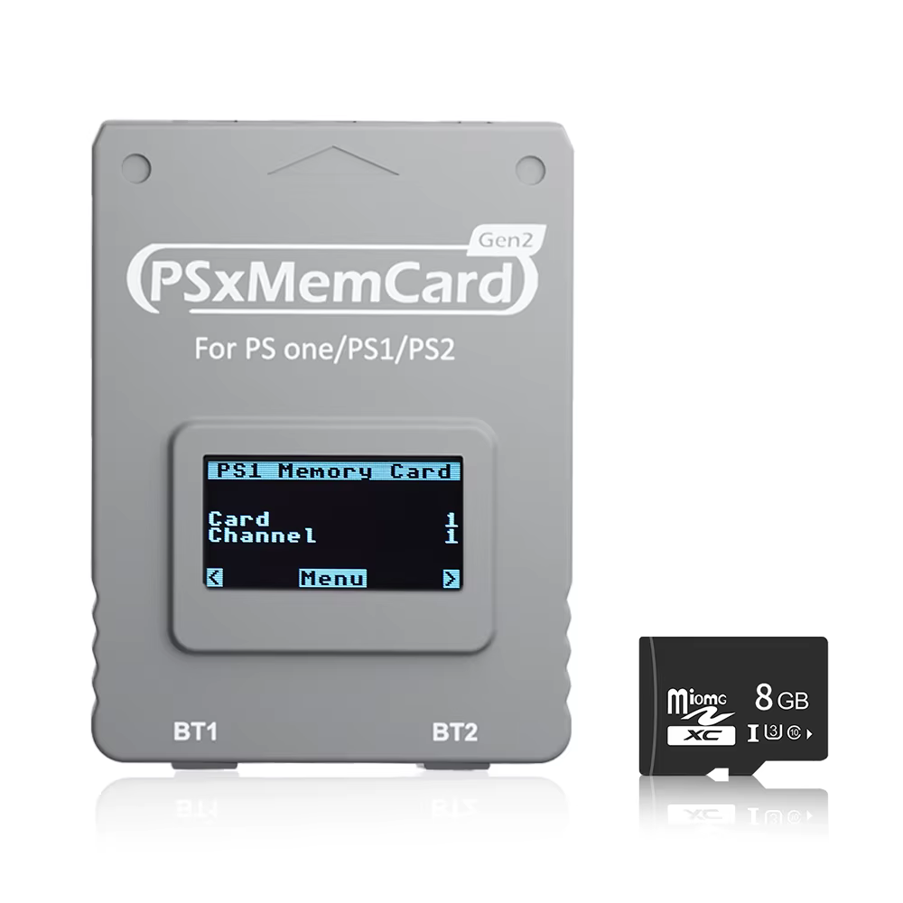 Bitfunx PSxMemCard Gen2 Store Le jeu économise pour les jeux PS1 et PS2 pour les consoles de jeux Pl