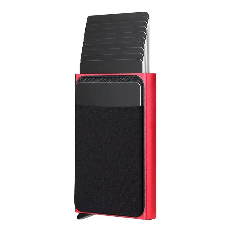Porte-cartes à rabat automatique pour hommes, pochette latérale, grande capacité, 12 fentes pour car