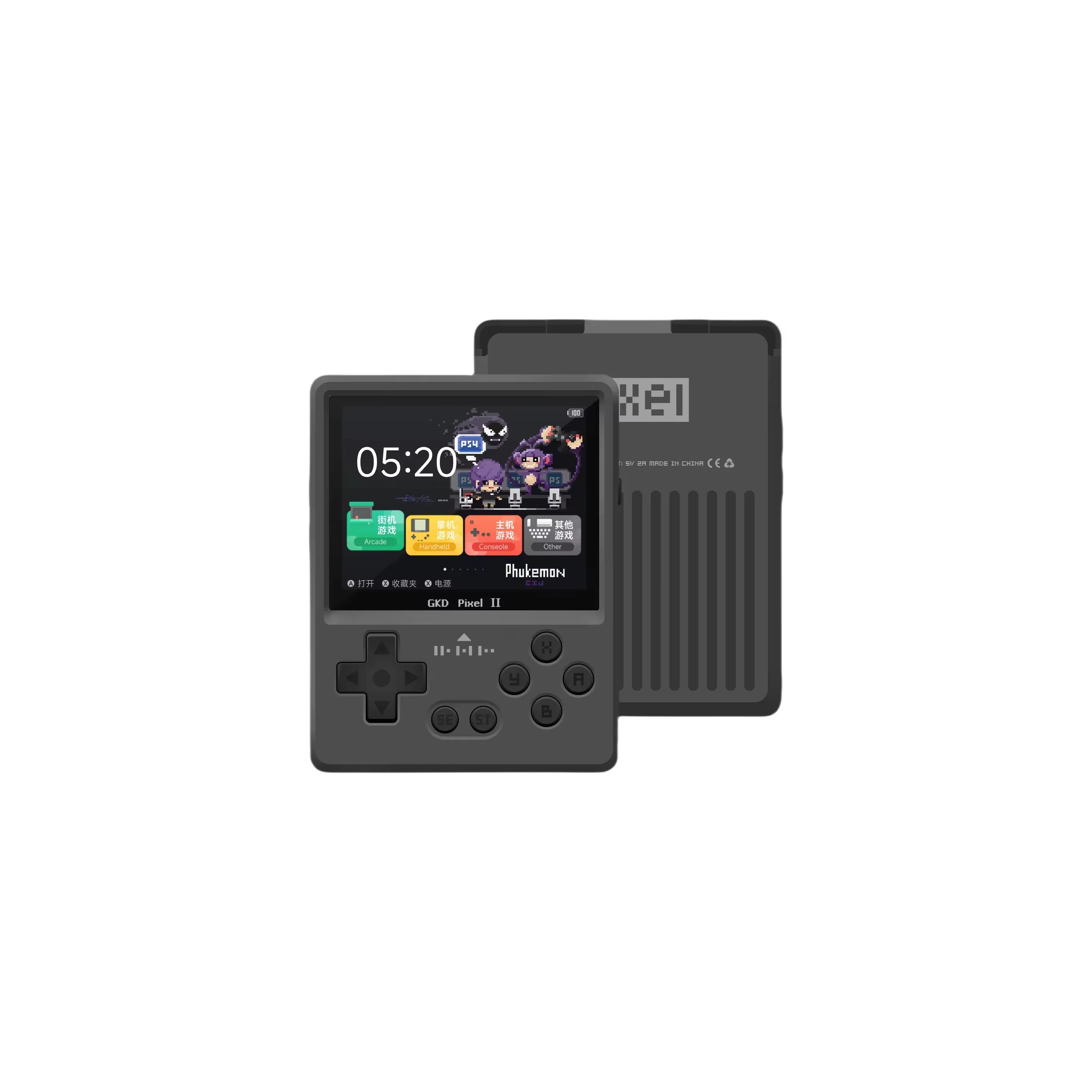 5000 + jeux 2025 GKD Pixel 2 Console de jeu Portable en métal 2.4 "IPS 640x480 rétro PSP PSone 64GB 
