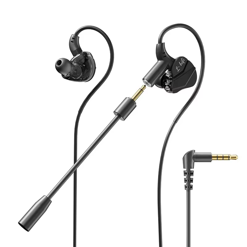 Écouteurs de jeu casque de joueur avec double Microphones Typec & 3.5mm écouteurs intra-auriculaires
