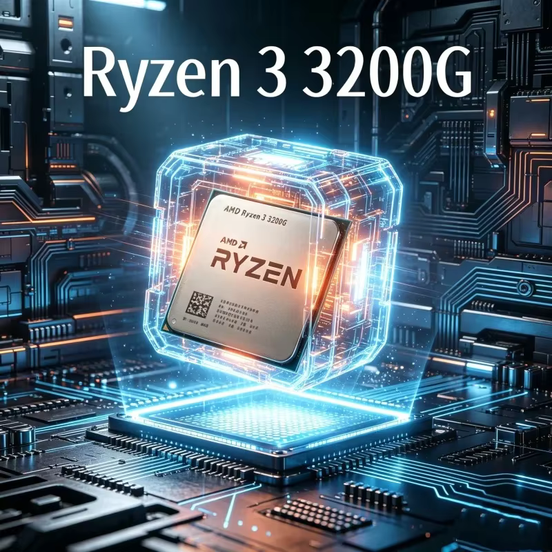 Processeur de jeu AMD Festinant Ryzen 3 3200G R3 3200G 3,6 GHz Quad-Core 4-Threads 65W AM4 avec grap